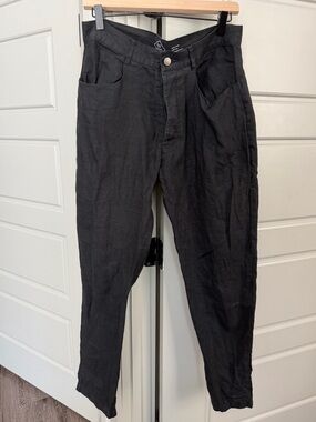 Alex Crane Cham Linen Pants in Night